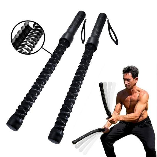 Ropeless Battle Rope Home GymEquipment With Integrated Non-Slip Handles Rubber-Coated Springs For Unisex Indoor Outdoor Training HIlTWorkouts Low-Impact Cardio Training
